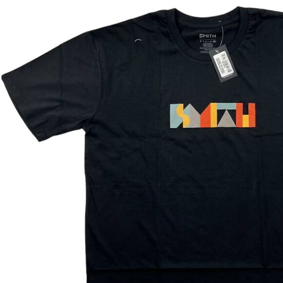 New Smith Men US XXL Black T-Shirt Crew Neck Passage Cotton Tee Short Sleeve - Picture 3 of 4